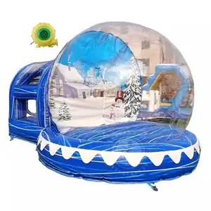 Transparent inflatable dome bubble tent,inflatable snow globe with tunnel inflatable snow globe photo booth for sale