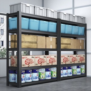4 Tier Gepoedercoat Koolstofstalen Rek Met Verstelbare Lagen Oem Odm Lichtgewicht Planksysteem - Product Image 1