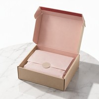 Boîtes en carton ondulé en papier kraft personnalisées pour l'emballage d'ordinateurs, laminage brillant, matériaux recyclés, fermeture magnétique, envoi postal