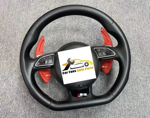Volant sport en cuir PU et alliage d'aluminium d'origine pour <span class=keywords><strong>Audi</strong></span> <span class=keywords><strong>RS</strong></span> A1 <span class=keywords><strong>A3</strong></span> A4L, 3/4 branches, modifié et amélioré - Product Image 1
