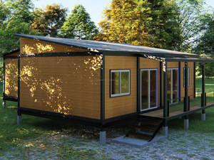 Rumah Kontainer Prefabrikasi Mewah 20ft Modul 36m2 2 Kamar Tidur Bangunan Kantor Rumah Lepas Pasang Desain Rumah Pedesaan - Product Image 2