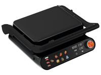 Parrilla de Contacto Digital, Sandwichera Eléctrica de 4 Rebanadas con Placas de Visualización LED de Colores, Prensa para Panini Antiadherente