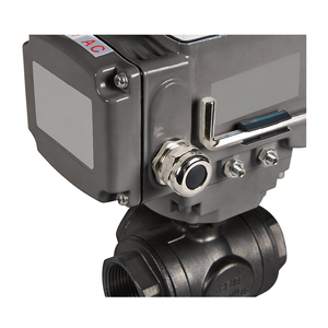 วาล์วบอลไฟฟ้าแบบขับเคลื่อนด้วยไฟฟ้า COVNA DN20 3/4 นิ้ว 3 ทาง แบบ T พอร์ต 1000 WOG 24 โวลต์ เกลียวใน ทำจากสแตนเลส CF8M - Product Image 4