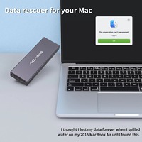Boîtier adaptateur SSD USB-C 10 Gbit/s pour MacBook Pro/Air, compatible avec les disques durs externes M.2 NVMe 12+16 broches (2013-2017)