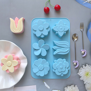 <span class=keywords><strong>Moldes</strong></span> de Silicona de 6 Tipos de Flores, <span class=keywords><strong>Moldes</strong></span> <span class=keywords><strong>para</strong></span> Hornear con Diferentes Formas de Flor Adecuados <span class=keywords><strong>para</strong></span> Hacer Jabón, Velas, Pasteles y <span class=keywords><strong>Chocolate</strong></span> - Product Image 3