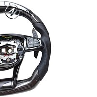 Volant sport léger de style course en fibre de carbone forgée et cuir avec affichage LED YZ pour Mercedes-Benz W205 W212 W463 W222