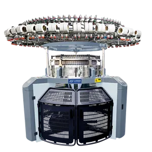 De alta velocidad neto sola tela de Jersey automática computarizada Jacquard redonda máquina de tejer