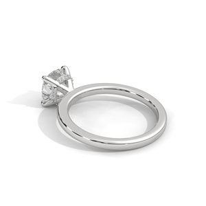 Best Price RAAMAA Women's Trendy 10k 14k White Gold Lab Grown Diamonds VVS2 Clarity <b>Cushion</b> Cut for Weddings - Product Image 2