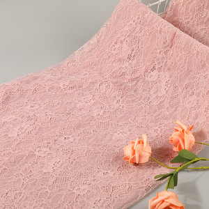 Tela de encaje de poliéster <span class=keywords><strong>Rosa</strong></span> delicada pequeña flor urdimbre tela de encaje de punto tela de vestir - Product Image 6