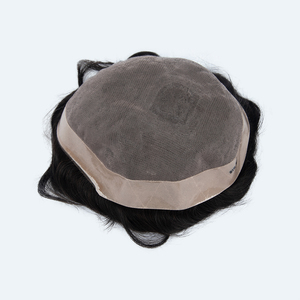 Prótesis Capilares de Alta Calidad Hechas a Mano para Hombres, Sistema de Tupé para la Frente, Mono y NPU, 100% Cabello Humano, Parche Capilar de PU de Piel Fina para Hombres - Product Image 2