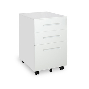 ארון תיוק נייד עם <span class=keywords><strong>3</strong></span> מגירות למסמכים בגודל A4, עשוי פלדה, עם מנעול, ארון נייד על גלגלים. - Product Image 4