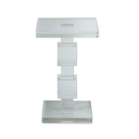 Table basse cube en acrylique de luxe moderne, durable, transparente, décorative et multifonctionnelle pour la maison, la chambre et le salon