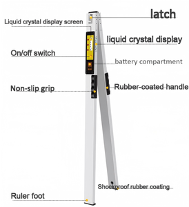 Règle de nivellement murale en alliage d'aluminium pliable de haute précision <span class=keywords><strong>2M</strong></span> avec <span class=keywords><strong>niveau</strong></span> <span class=keywords><strong>à</strong></span> <span class=keywords><strong>bulle</strong></span> - Product Image 2