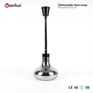 Restaurant Hotel Buffet Retractable Stainless Steel Hanging Food Heat <b>Lamp</b> Warming Light - Product Image 2