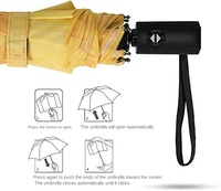 Parapluie avec Logo Parapluie de Golf Automatique de Luxe Trois Parapluie Pliant pour la Pluie Parapluie Cadeau Imperméable