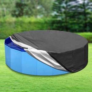 Couverture de piscine pour chiens en PVC 210D, durable, noire, imprimée, pliable, pour usage extérieur - Product Image 1