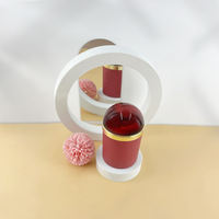 Luxuriöses Holzdocht-Paraffin-Duftkerzen-Set im Goldglas |   Diwali Spirituelles Geschenk für Yoga & Meditation mit Individuellem Duft