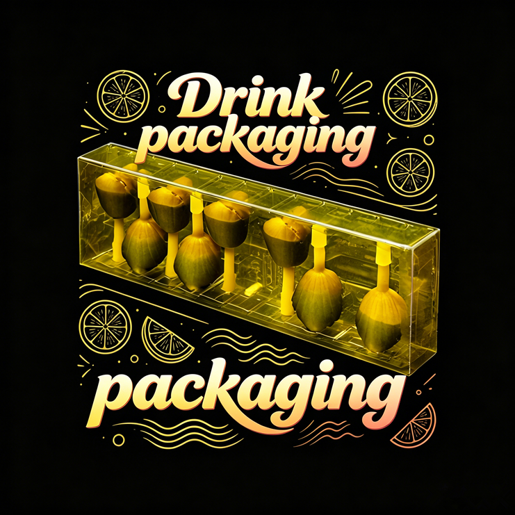 High Quality Printing PET Drink Packaging Box Clear Disposable Plastic Box Portable and Quick Use
