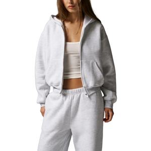 Nouveauté Hiver : Survêtements Décontractés Vintage Unis pour Femmes, Hauts Longs Tricotés à Capuche Respirants de Qualité Supérieure, Marque Personnalisée OEM - Product Image 1