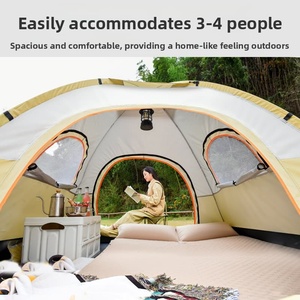 Carpa de Camping Automática para 3-4 Personas, Impermeable, para Senderismo, con Estructura de Una Habitación y Apertura Rápida - Product Image 3