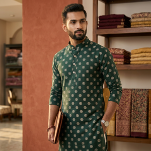 AARIKA TEXTILE, tenue de mariage traditionnelle d'hiver, style japonais, en satin de coton lourd de luxe, à séchage rapide, manches longues, pour hommes - Product Image 1