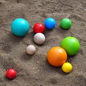 Jeu de <span class=keywords><strong>boules</strong></span> en bois, jeu de pétanque en bois pour enfants, jeu de fête en plein air en bois, jeu de cour familial - Product Image 3