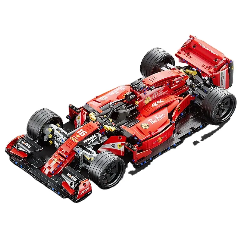 Blocx Technich F1 Race Car Building Kit 1:10 F1 Sportwagen Supercar Verzamelmodel Voor Kinderen Nieuwjaarsgeschenken