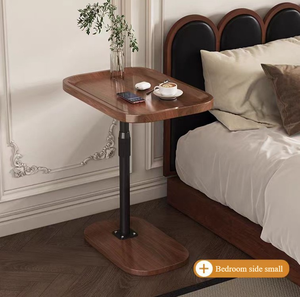 Piccolo concavo a forma di nordico moderno in <span class=keywords><strong>legno</strong></span> <span class=keywords><strong>tavolino</strong></span> regolabile altezza laterale per soggiorno letto casa convertibile per - Product Image 3