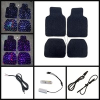 Tapis de sol Starlight pour voiture avec éclairage LED à fibres optiques, contrôle par application/télécommande/musique