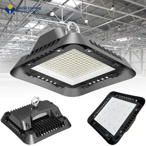 LED 100W 150W 200W UFO High Bay Lamp AC220V Aluminum Shell High Brightness IP65 Waterproof Light Workshop Lighting Chandelier