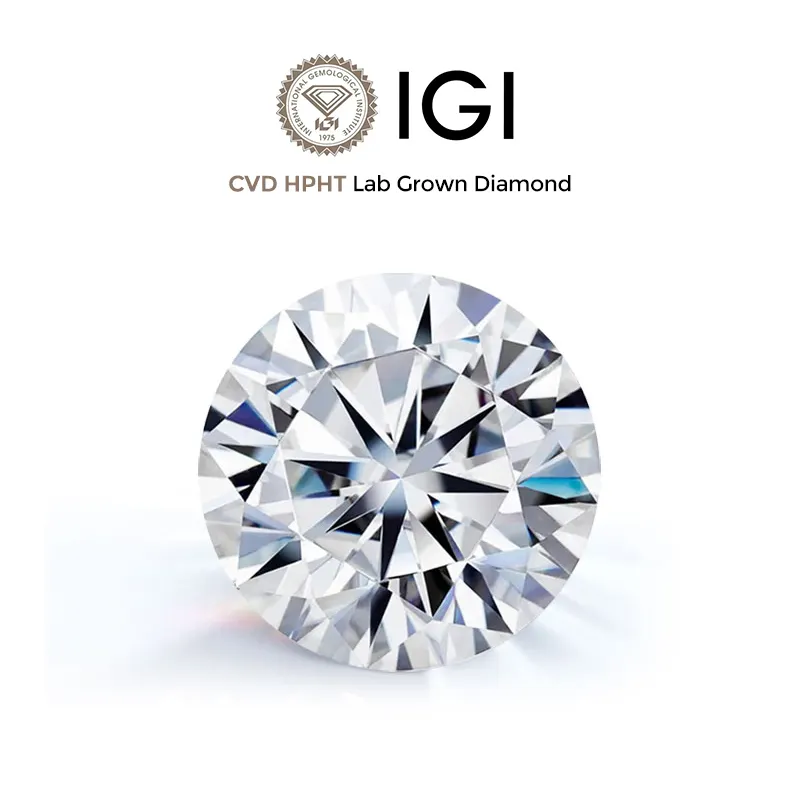 Igi Gia Gecertificeerd Lab Diamant D E F Kleur 0.5ct 1ct 2ct 40ct Losse Diamant Groothandel Ronde Gesneden Cvd Hpht Lab Geteelde Diamant