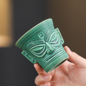 Taza de café Espresso de Cultura de tres estrellas, Taza de cerámica con diseño de cara única, taza de degustación de té Kung Fu chino tradicional de 120ml - Product Image 5