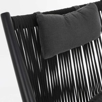Ensemble chaise et canapé d'extérieur moderne en rotin pour cour, balcon, solarium, hôtel ou maison d'hôtes