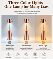 Lampe de chevet minimaliste TAIKOO, lumière d'ambiance créative de style nordique, lampe de table décorative rechargeable à commande tactile