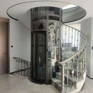 Lift Panoramic Kontrol Cerdas Tanpa Gigi Roda (Gearless) untuk Aplikasi Apartemen, Hotel, dan Villa - Produsen dari Cina - Product Image 4