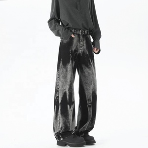 Pantalon long ample et drapé pour <span class=keywords><strong>homme</strong></span>, coupe bootcut, style vintage américain, <span class=keywords><strong>noir</strong></span>, tendance, nouvelle collection printemps-automne, marque cool, style streetwear - Product Image 3