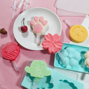 Offre Spéciale multi-style mignon crème glacée moule Silicone Popsicle moule pour pied Sakura sourire bricolage <span class=keywords><strong>maison</strong></span> moule avec couvercle - Product Image 2