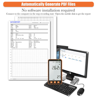 Enregistreur de données numérique USB AIKESI GSP-70 Pro, enregistreur de données d'humidité et de température, rapport PDF Excel, indicateur LCD avec sonde étendue