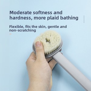 Cepillo de Baño Líquido Moderno Zenidoo con Mango Largo y Esponja Exfoliante para Masaje y Limpieza Corporal, Totalmente Natural - Product Image 2