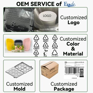 Oem ODM dịch vụ bền vững tùy chỉnh Burger tái chế bao bì thực phẩm Hộp Ăn Trưa cho thực phẩm - Product Image 4