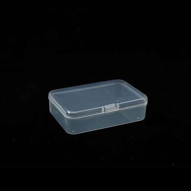 Mini Vierkante Plastic Transparante Container Gereedschapskist Voor Kleine Product