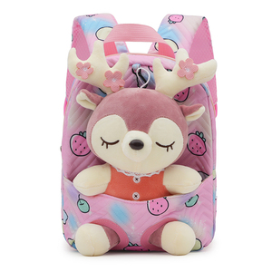 Zaini in peluche zaini per bambole di cervo <span class=keywords><strong>zaino</strong></span> per bambini carino <span class=keywords><strong>zaino</strong></span> per bambini <span class=keywords><strong>asilo</strong></span> leggero e alla moda per ragazze - Product Image 1