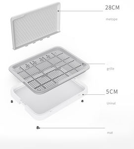 Lettiera per cani portatile toilette vasino per cani per interni o veranda con deflettore per pipì tappetino per cani riutilizzabile con vassoio - Product Image 6