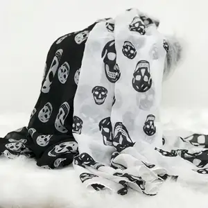Popular High Quality Autumn and Winter Women scarf skull pattern scarf for women