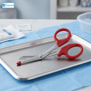 CISEAUX PARAMÉDICAUX UNIVERSELLES PROB END, Manche Bourgogne, Acier Inoxydable, Utilisation Manuelle, Certifiés CE, Instrument de Classe I - Product Image 3
