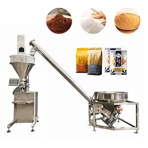 Semi-Automatic Spice Coffee Flour Auger Powder Filler / Dry Powder Bag Jar Packaging Machine