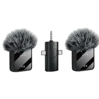 Kit de microphone sans fil 2,4 G à réduction de bruit, microphone à condensateur professionnel pour studio, pour l'enregistrement de podcasts sur YouTube
