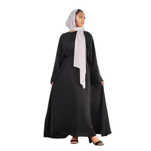 Исламские платья для женщин, Индия, Пакистан, Дубай, одежда, оптовая продажа, мусульманская одежда для женщин с высокой талией, абайя большого размера