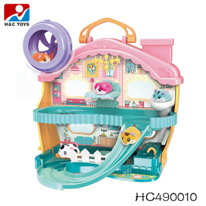 Gioco del Ristorante con Piccoli Criceti Cartoon, Pista in Plastica per Bambini - Product Image 5