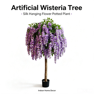 Albero di Bouganvillea Artificiale di Alta Qualità, Pianta in Vaso con Fiori di Seta per Decorazione Interna del Soggiorno - Product Image 1